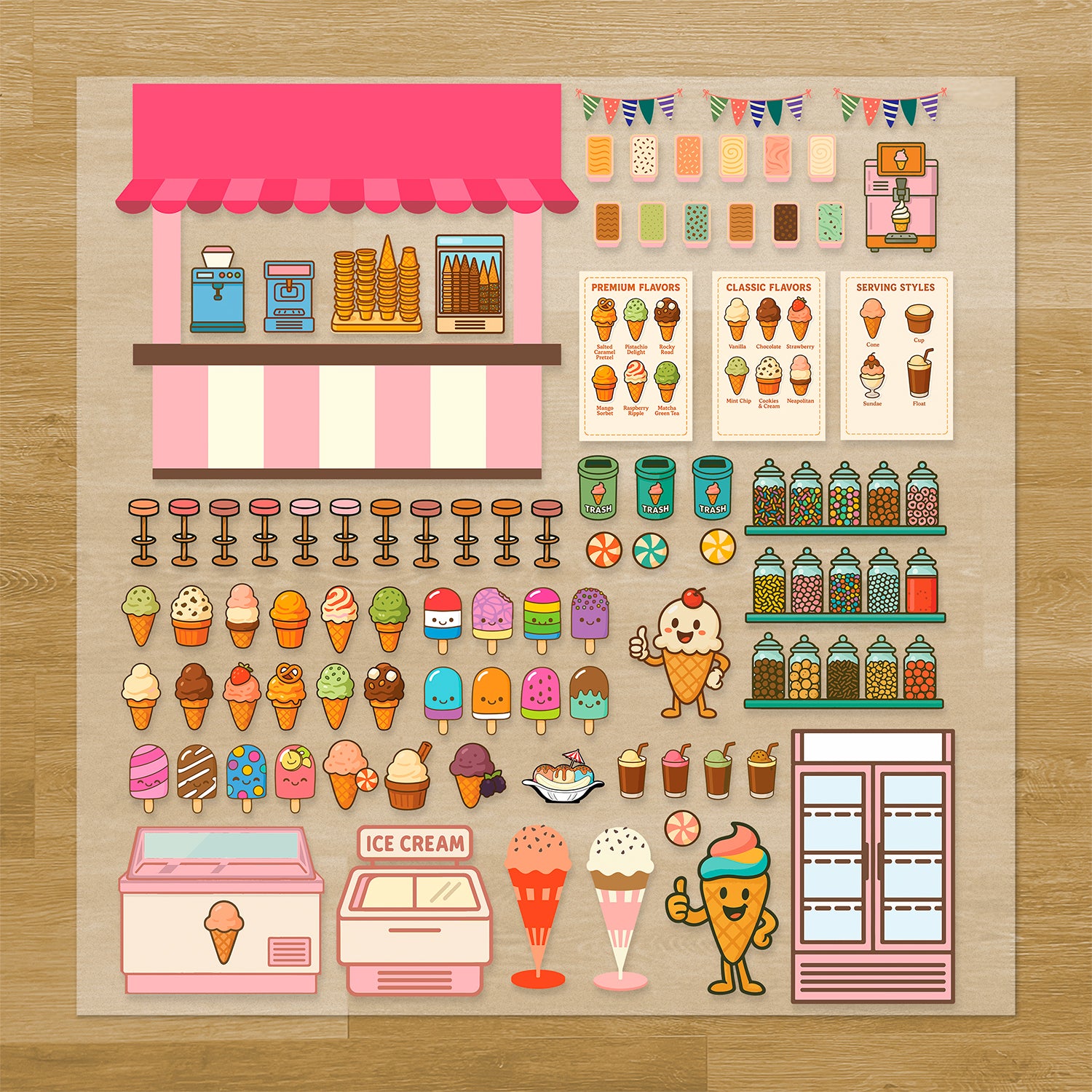 Build Your Own Ice Cream Parlor Pressables Pack