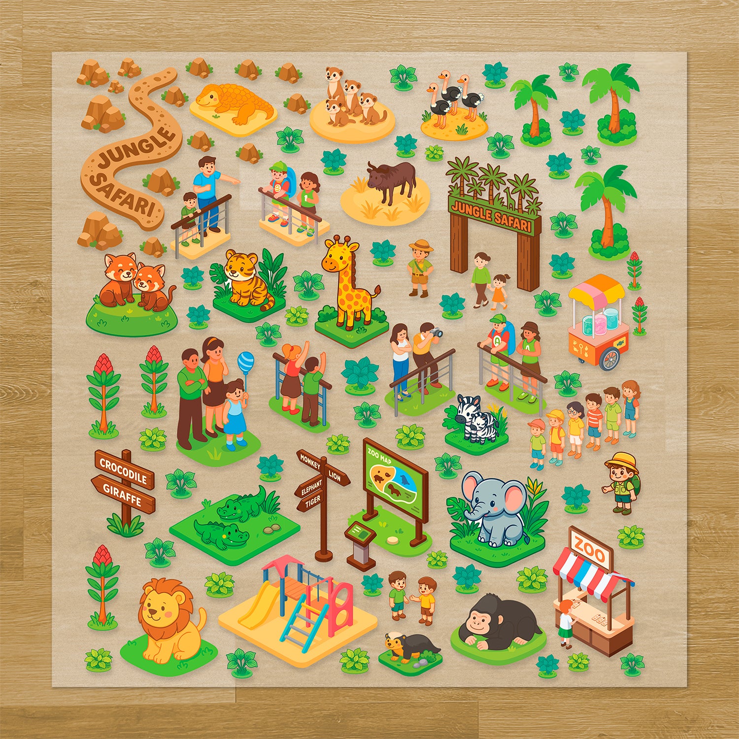 Build Your Own Jungle Safari Pressables Pack