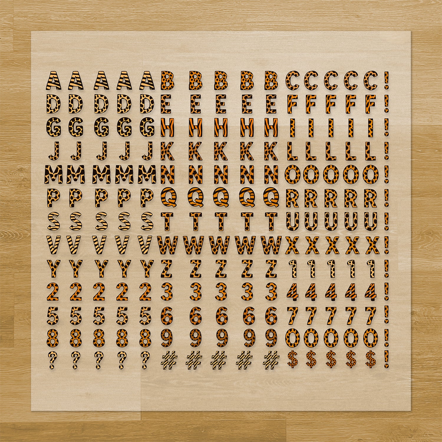 Animal Lettering Pressables Pack