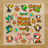 Tropical Birds Pressables Pack