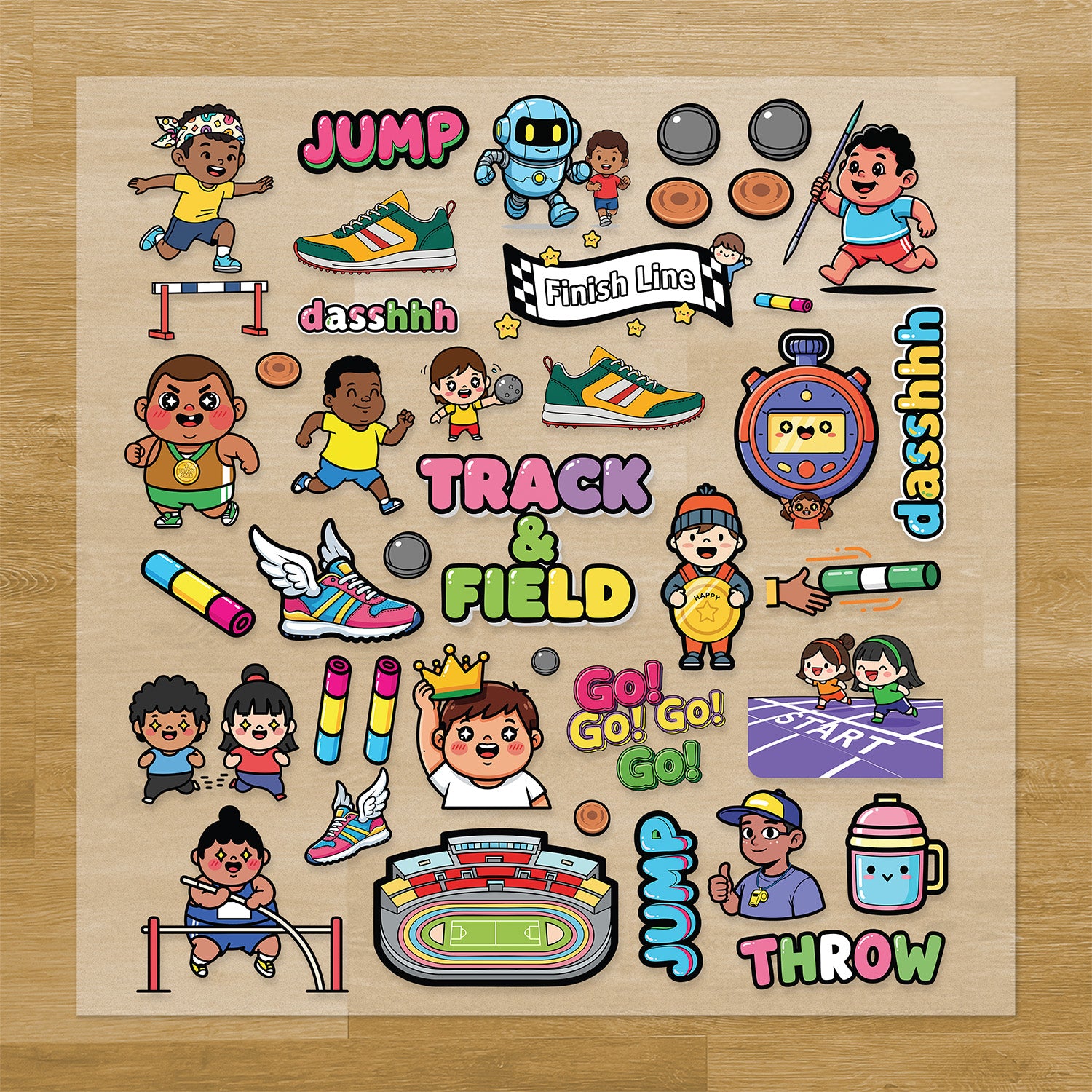 Track & Field Pressables Pack