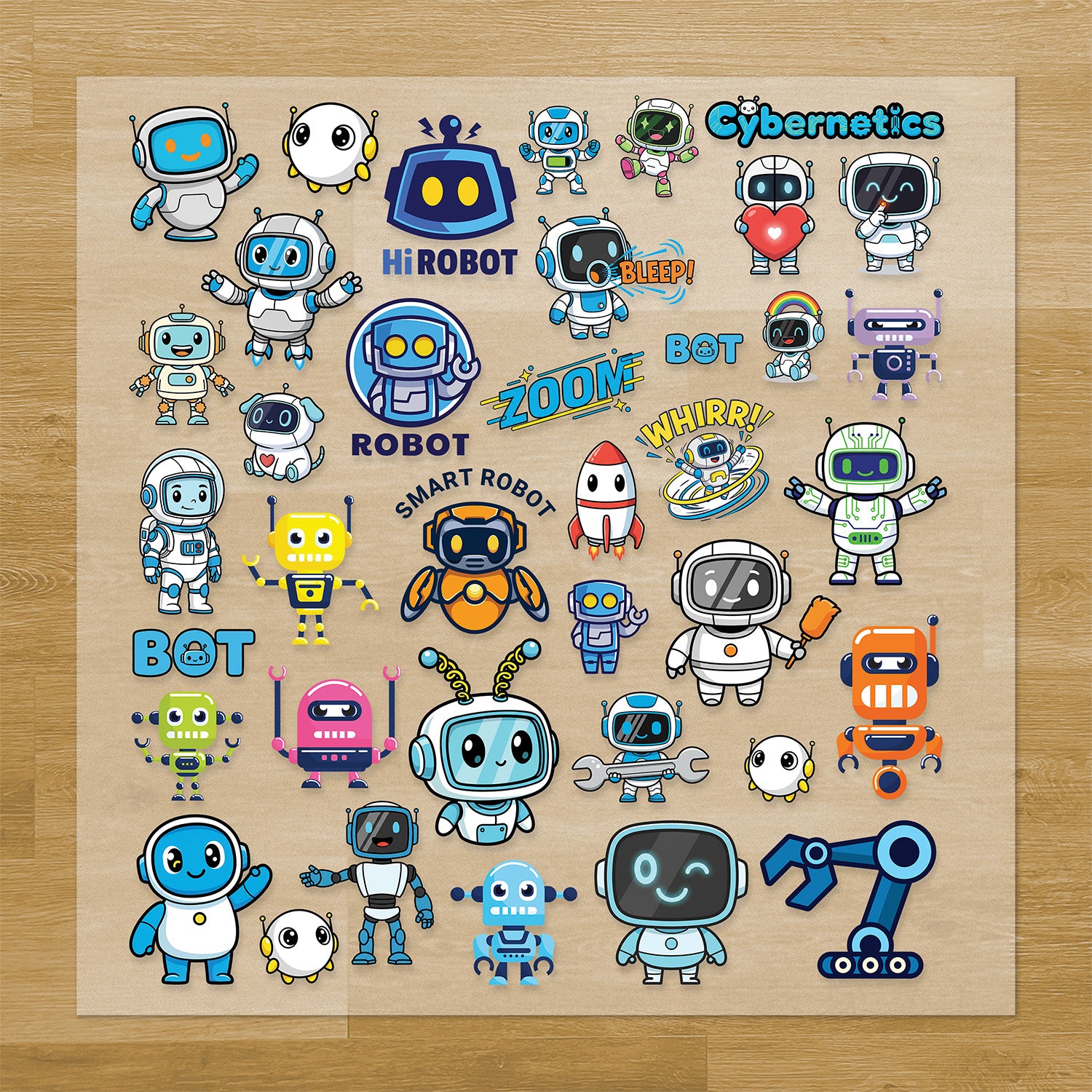 Cute Robots Pressables Pack