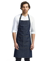 Artisan Collection by Reprime RP126 Unisex Jeans Stitch Denim Bib Apron