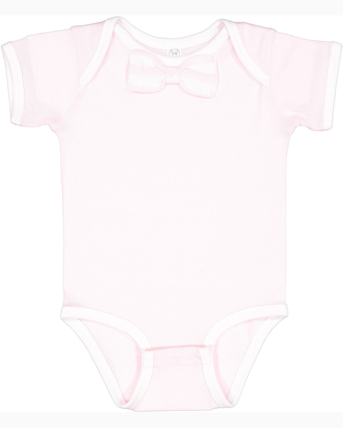 Rabbit Skins RS4407 Infant Baby Rib Bow Tie Bodysuit