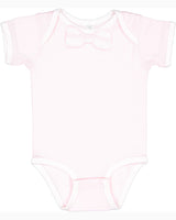 Rabbit Skins RS4407 Infant Baby Rib Bow Tie Bodysuit