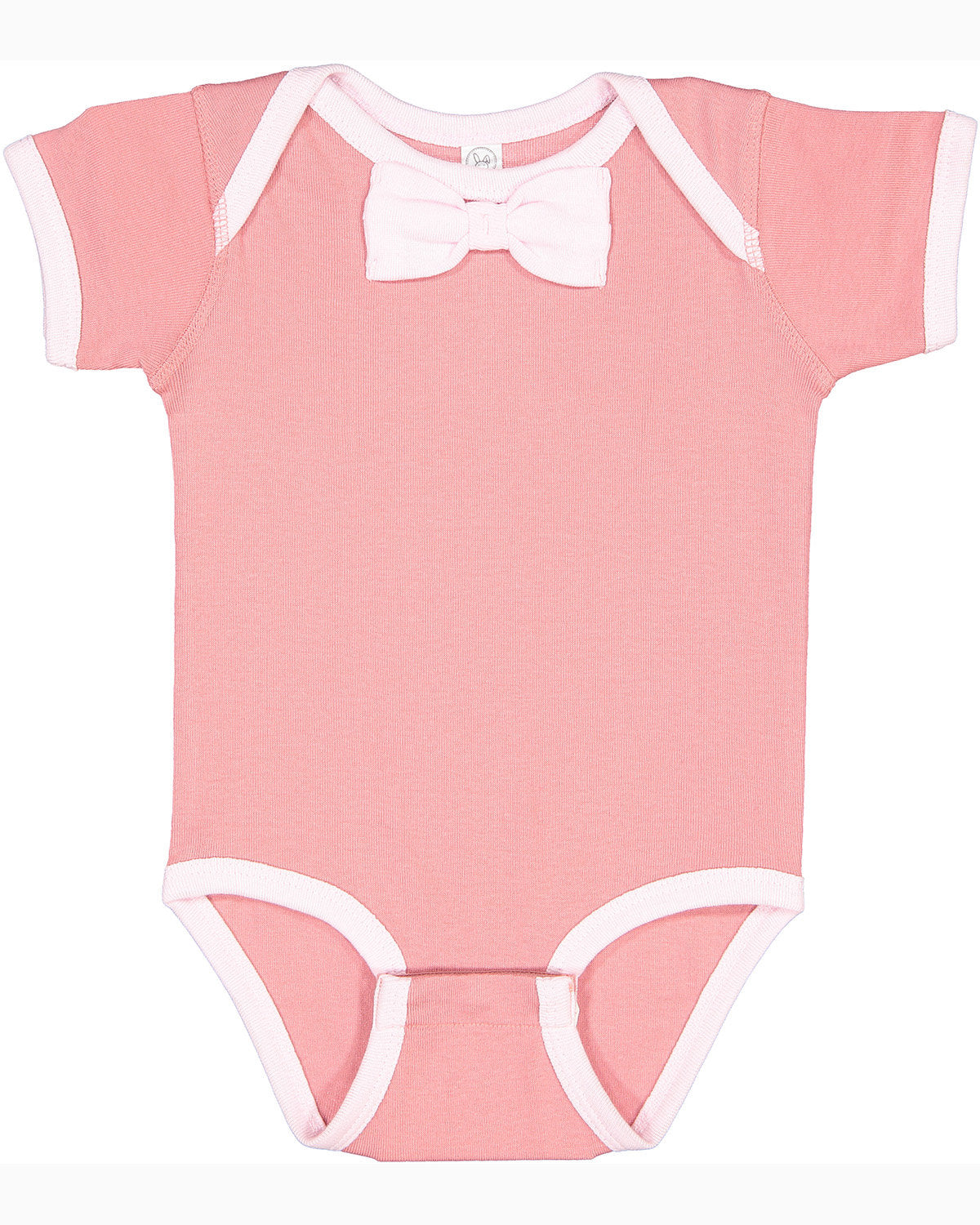 Rabbit Skins RS4407 Infant Baby Rib Bow Tie Bodysuit