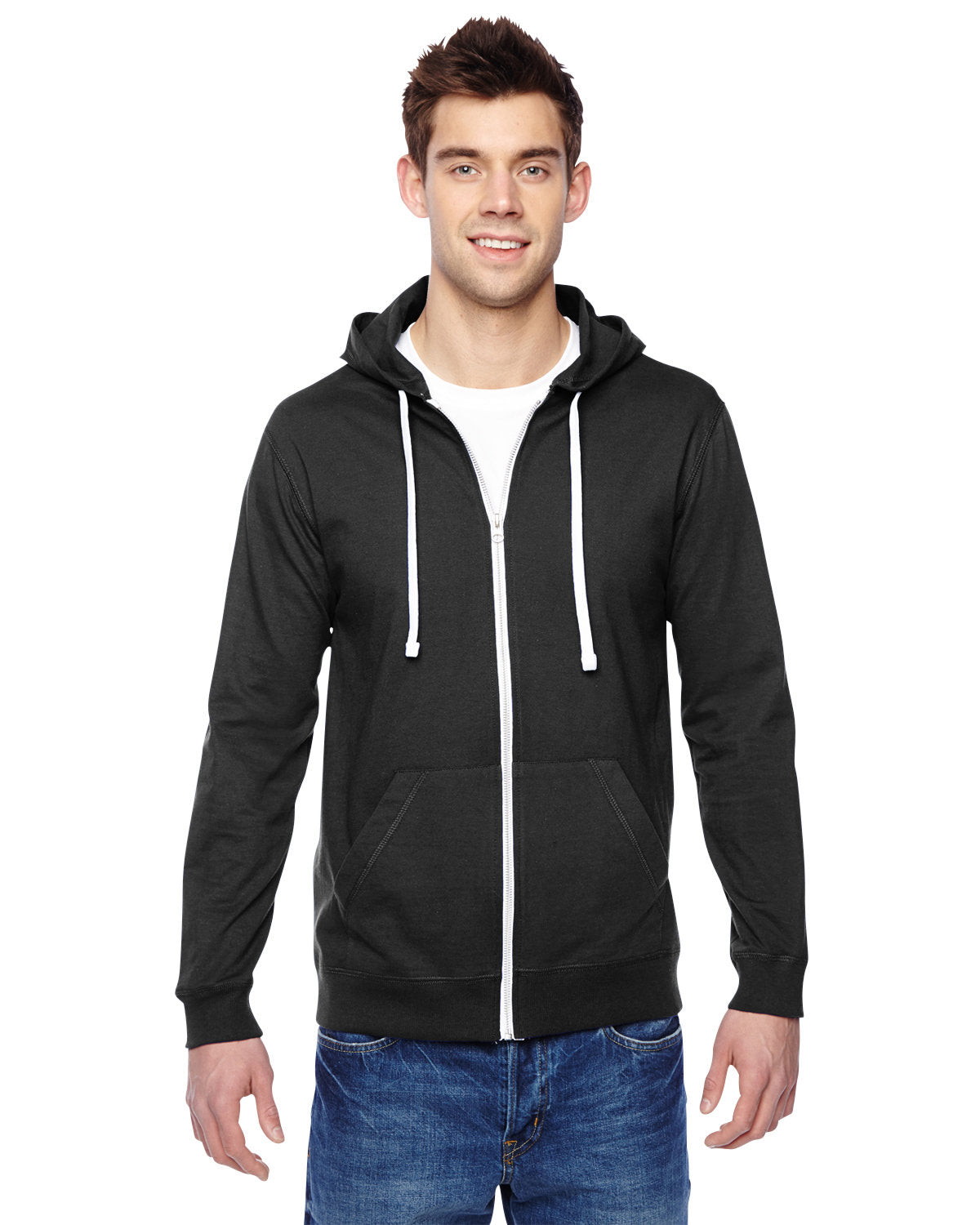 Fruit of the Loom SF60R Adult Sofspun Jersey Full-Zip Hooded Sweatshirt
