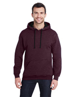 Fruit of the Loom SF77R Adult Sofspun Striped Hooded Sweatshirt