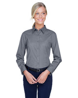 UltraClub 8976 Ladies' Whisper Twill - Ninja Transfers