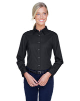 UltraClub 8976 Ladies' Whisper Twill - Ninja Transfers