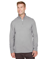 UltraClub UC792 Men's Coastal Pique Fleece Quarter - Zip - Ninja Transfers