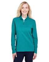 UltraClub UC792W Ladies' Coastal Pique Fleece Quarter - Zip - Ninja Transfers