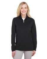UltraClub UC792W Ladies' Coastal Pique Fleece Quarter - Zip - Ninja Transfers