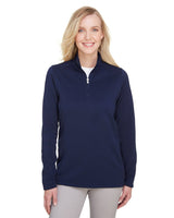 UltraClub UC792W Ladies' Coastal Pique Fleece Quarter - Zip - Ninja Transfers